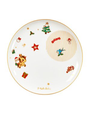 Holiday Wishes 8 Ceramic Plates - Set of two