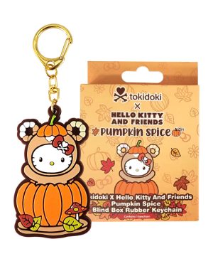 tokidoki x Hello Kitty and Friends Pumpkin Spice Rubber Keychain Blind Box