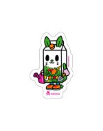 Green Bunny Die Cut Sticker